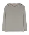 Rick Owens Fine-knit Virgin Wool Hoodie In Gray
