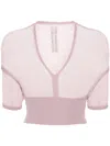 Rick Owens Fine-knit Virgin Wool Top In Dusty Pink