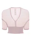 Rick Owens Fine-knit Virgin Wool Top In Pink