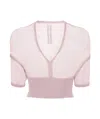 Rick Owens Fine-knit Virgin Wool Top In Pink