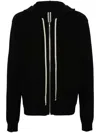 Rick Owens Mens Black Windbreaker Relaxed-fit Cotton-jersey Hoodie Xs In Black