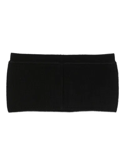 Rick Owens Fine-ribbed Bandeau Top In Black