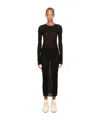 Rick Owens Fine-ribbed Maxi Dress In Black