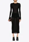 Rick Owens Ls Dress Dress In Black Viscose In Black