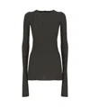 Rick Owens Ribbed-knit Long-sleeved T-shirt In Black