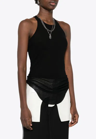 RICK OWENS FINE RIBBED TANK TOP