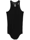 Rick Owens Fine-ribbed Tank Top In Black