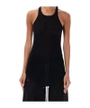 Rick Owens Fine-ribbed Tank Top In Black