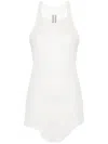 Rick Owens Fine-ribbed Tank Top In White