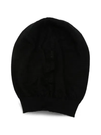 Rick Owens Fine-knit Beanie Hat In Black