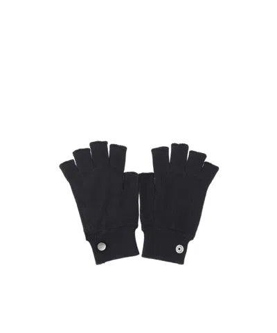 Rick Owens Black Porterville Touchscreen Gloves In 09 Black
