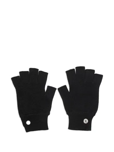 Rick Owens Fingerless Gloves In Black