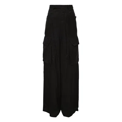Rick Owens Firbanks Cupro Twill In Black