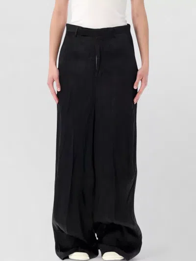 Rick Owens Firbanks Tailored Wide Leg Trousers In Black
