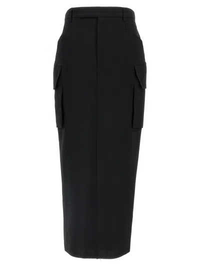 Rick Owens Firebanks Skirt In Black