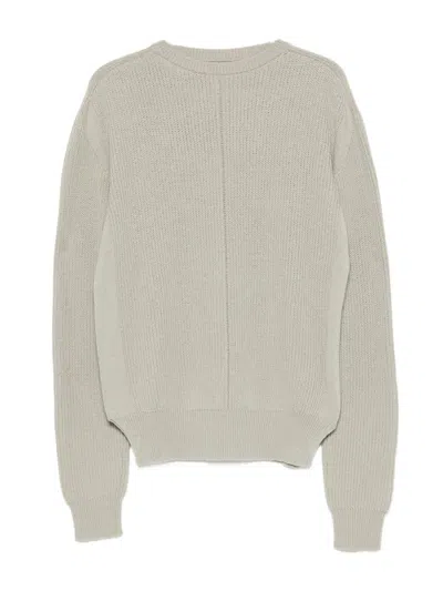 Rick Owens Fisherman Round Neck Sweater In Gray