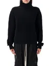 Rick Owens Black Porterville Fisherman Tabard Turtleneck In Black