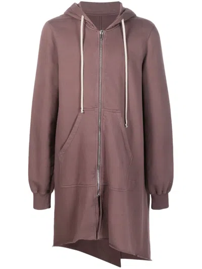 Rick Owens Fishtail Hooded Parka In Purple