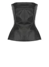 Rick Owens Fitted Black Cotton Top