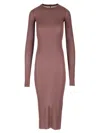 Rick Owens Fitted Jersey Dress Dresses Brown In Brown