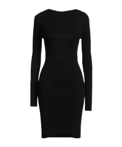 Rick Owens Fitted Knit Dress In Black