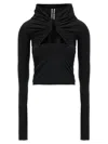 Rick Owens Black Geometric Cut-out Top In Black