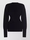 Rick Owens Fitted Silhouette Ribbed Crewneck Knitwear In Black