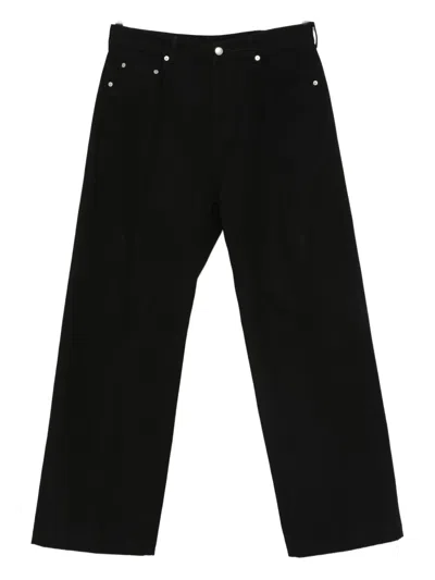 Rick Owens Black Porterville Geth Trousers In 09 Black