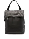 Rick Owens Flap-detail Leather Cargo Backpack In Black
