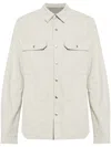 Rick Owens Off-white Hollywood Outershirt Leather Overshirt In 中性色