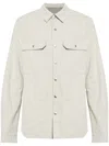Rick Owens Off-white Hollywood Outershirt Leather Overshirt In Nude