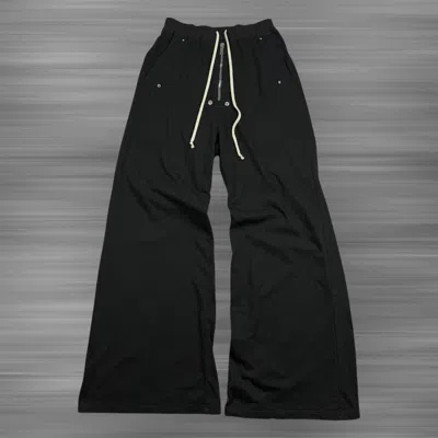 Pre-owned Rick Owens Flared ‘bela' Front Zip Sweat Pants In Black