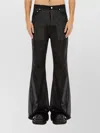 Rick Owens Flared Denim Trousers Sheer Fabric