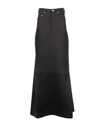 Rick Owens Flared Long Godet Skirt