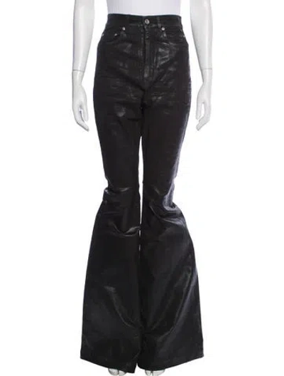 Pre-owned Rick Owens Flared Pants In Black