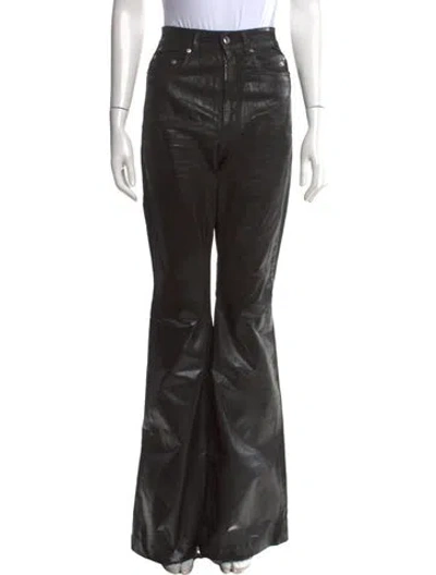 Pre-owned Rick Owens Flared Pants In Black