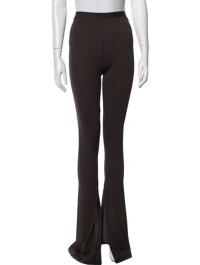Pre-owned Rick Owens Flared Pants In Burgundy