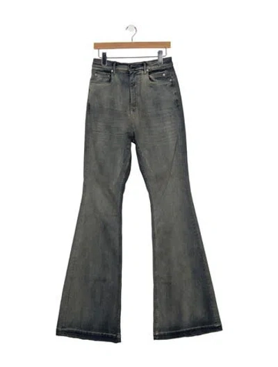 Pre-owned Rick Owens Flared Pants In Grey
