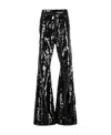 Rick Owens Flared Sequin-embellished Trousers In Black