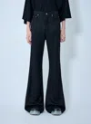 Rick Owens Bolan Bootcut Belt Loop Five Pocket Trousers In Black