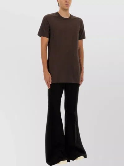 Rick Owens Flared Trousers With Back Pockets And Belt Loops In Black