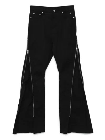 RICK OWENS RICK OWENS FLARED TROUSERS WITH ZIP