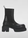 Rick Owens Womens Black Beatle Bogun Leather Heeled Boots In Schwarz