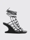 Rick Owens 80mm Web Cantilever Leather Sandals In Black