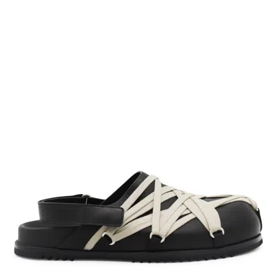 RICK OWENS FLAT SHOES BLACKS AND GREYS