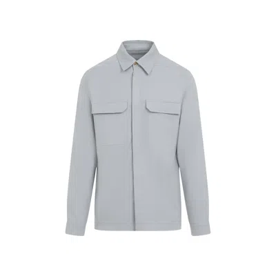 RICK OWENS RICK OWENS FLEECE TEXTURED WORK SHIRT