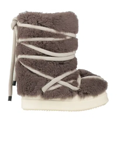 Rick Owens Fleece-lined Thick-soled Boots In Multi