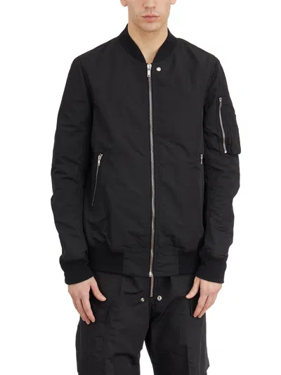 RICK OWENS RICK OWENS FLIGHT BLACK BOMBER JACKET