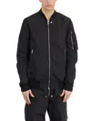 Rick Owens Flight Black Bomber Jacket In Black