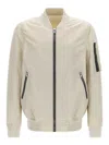 Rick Owens Off-white Hollywood Classic Flight Leather Jacket In Beige
